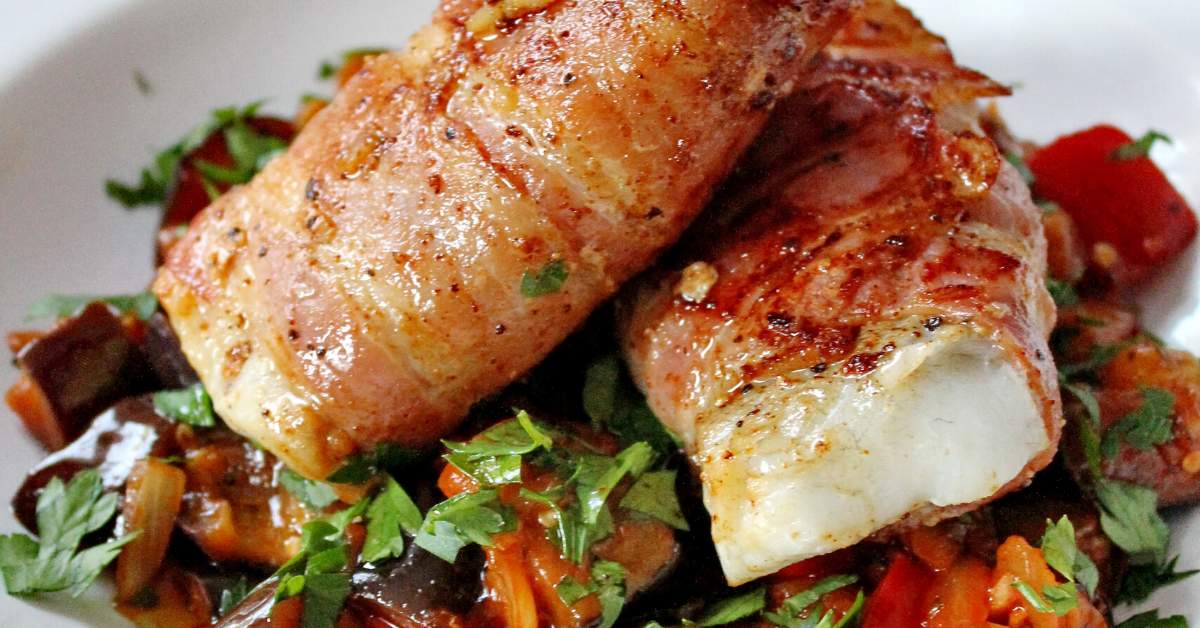 Baconbe tekert tőkehal Baconbe tekert tőkehal