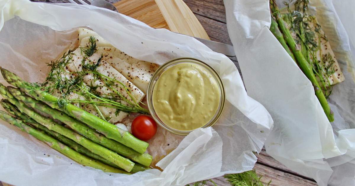 Tőkehal spárgával Tőkehal spárgával