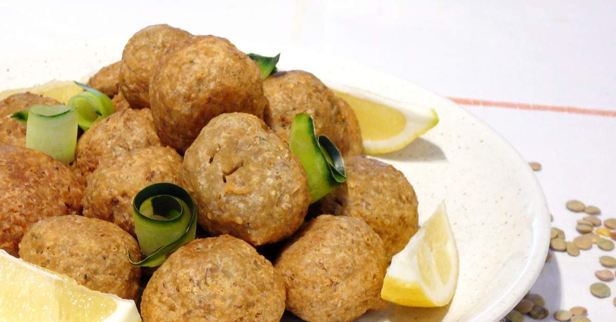 Lencsefasírt zabpehellyel