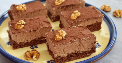 Gluténmentes diós krémes